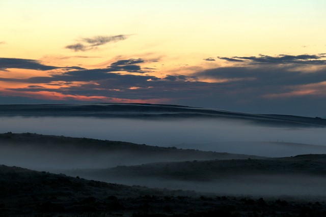 Pre-dawn haze, central Washington